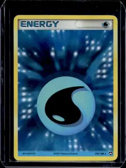 2007 Pokemon EX Power Keepers Water Energy 105/108 Reverse Holo Near Mint - Image 1