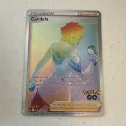 Pokemon Candela Secret Rare 083/078 GO Full Art Holo Trainer Supporter - Image 1