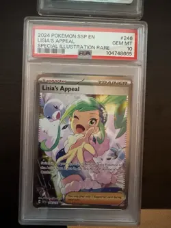 2024 Pokemon Surging Sparks Lisia's Appeal #246 Special Illustration Rare PSA 10 - Image 1