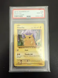 Pokemon XY Evolutions Pikachu 2016 PSA 10 Graded Lot of 4 Cards - Image 4