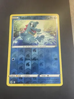 Totodile 55/264 Fusion Strike Reverse Holo Common Pokemon Card Pokemon TCG - Image 1