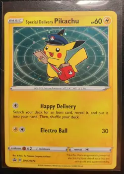Special Delivery Pikachu SWSH074 SWSH: Sword & Shield Promo Cards Holo - Image 1