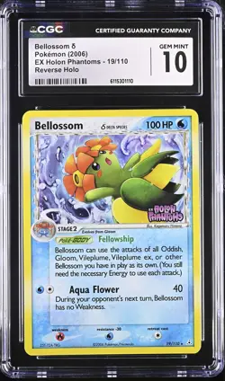 CGC 10 Bellossom 2006 EX Holon Phantoms 19/110 Reverse Holo Stamped Pokemon Card - Image 1