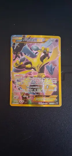 POKEMON card Alakazam EX 125/124 XY Fates Collide Secret Rare Minor Damage Back - Image 1