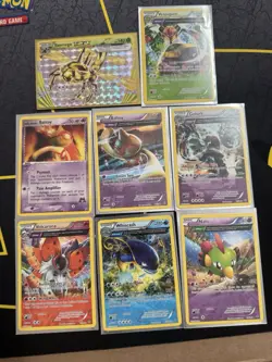LOT OF 8 VINTAGE POKEMON CARDS FROM ANCIENT ORIGINS AND SUN AND MOON BREAK CARD - Image 1