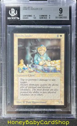MTG Limited Edition Beta 1993 Samite Healer BGS 9.0Q+ (Quad+) MINT 93/94 - Image 1