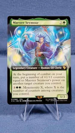 MTG Maester Seymour 160 Rare Extended Art Final Fantasy Commander NM to Mint - Image 1