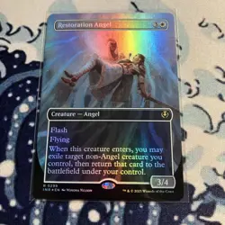 Mtg. Restoration Angel. Foil Borderless. Innistrad Remastered. Pack Fresh - Image 1