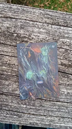 MtG Dark Ritual Full Magic Altered Hand Painted Art Original Alter - Image 2