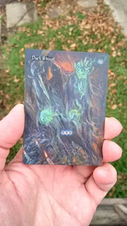MtG Dark Ritual Full Magic Altered Hand Painted Art Original Alter - Image 3