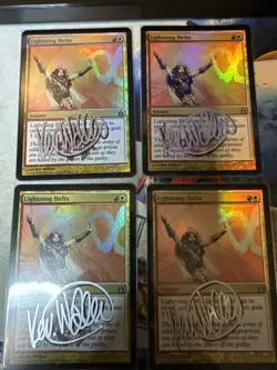 Lightning Helix Ravnica Foil Sogned By Artist Mtg - Image 1
