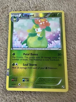 2011 Pokemon TCG Black & White Lilligant Reverse Holo Rare 10/114 MP - Image 1