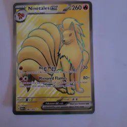 Pokemon Ninetales EX TCG Full Art Ultra Rare Holo Card 186/165 - Image 1