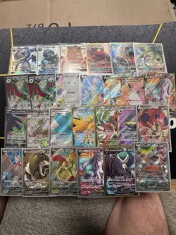 LOT OF 26 POKEMON CARDS FULL ARTS, GX, V, EX FROM HIDDEN FATES, SUN & MOON MORE - Image 1