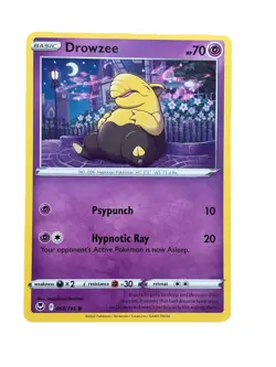 New: 2022 Pokemon TCG Drowzee 060 Sword & Shield Silver Tempest Regular Common - Image 1