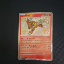 Pokemon Entei SV: Paldean Fates 112/091 Shiny Rare Holo English Basic - Image 1