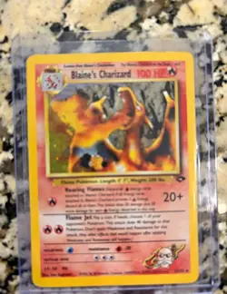 Pokemon Gym Challenge PSA 1 Blaine's Charizard Holo #2 Corrected Fighting Symbol - Image 1