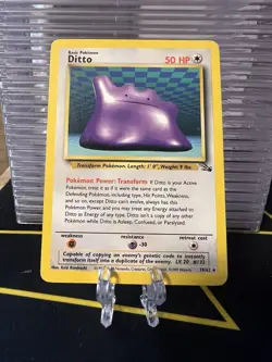 Ditto 18/62 Rare Fossil Unlimited Pokemon LP - Image 1