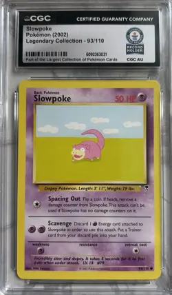 Pokemon Slowpoke Legendary Collection 2002 93/110 CGC Graded Psychic Basic - Image 1