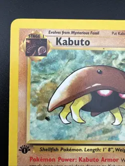 Kabuto 50/62 Pokemon Fossil 1st First Edition Common HP+ - Image 4