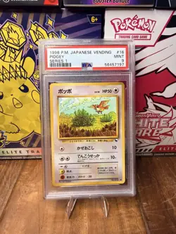 1998 Pokemon Japanese Pidgey #16 Glossy Vending Series 1 PSA 9 EX - Image 1
