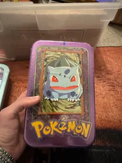 Pokemon Topps Factory Sealed Collectors Tin - TV Animation Ed. Bulbasaur - Image 1