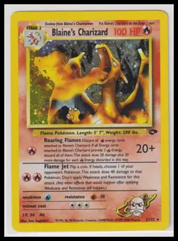 Pokemon Gym Challenge Blaine's Charizard 002/132 Holo - Image 1