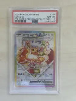 Pokemon 2025 SVP EN Eevee Ex Pre Super-Premium Collection PSA 8 - Image 1