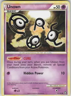 Pokemon Unown 51/102 Triumphant Uncommon NM - Image 1
