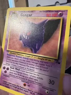 Pokemon Gengar 20/62 Fossil Unlimited Edition Regular Rare Non-Holo LP - Image 3
