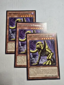 Yugioh! 3x Great Mammoth of the Netherworld MZMU-EN004 Rare 1st Ed NM - Image 1
