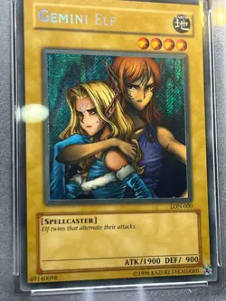 NEW CERT! 💎 Yugioh Gemini Elf LON-000 Labyrinth of Nightmare-Unlimited Edition - Image 2