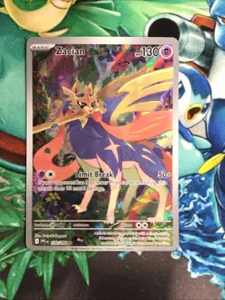 Zacian 100/094 Illustration Rare Pokemon TCG Phantasmal Flames Near Mint - Image 1