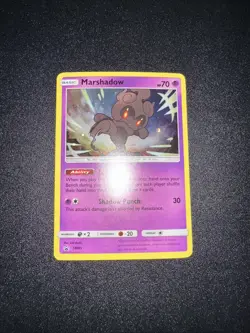 Pokemon TCG Marshadow SM85 Sun & Moon Black Star Promo Cosmos Holo NM/VLP - Image 1