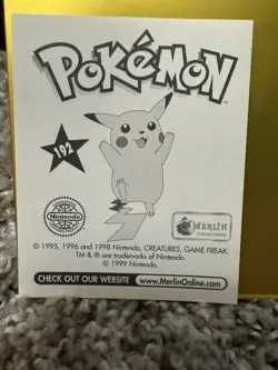 1999 Tangela Special Glitter Pokemon Sticker Topps Merlin Foil Prizm Top Load - Image 2