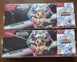 2x Pokemon Prismatic Evolutions Surprise Box And Booster Bundle Sams Club SEALED - Image 1