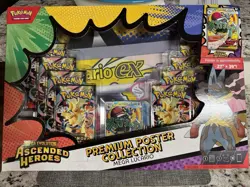 Pokemon Mega Evolution Ascended Heroes Mega Lucario Premier Poster Collection - Image 1