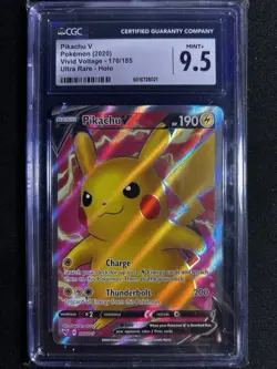2020 Pokemon SWSH Vivid Voltage 170 Pikachu V CGC 9.5 - Image 1