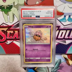PSA 10 Inkay SV17/SV94 Baby Shiny - Hidden Fates - Pokemon TCG - SHIPS FAST - Image 1