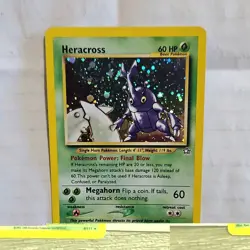 Pokemon Heracross Neo Genesis Holo Rare 6/111 2000 60 HP Basic Unlimited - Image 1
