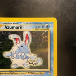 Pokemon Vintage Holo Azumarill Neo Genesis 2/111 WotC Swirl 2000 - Image 3
