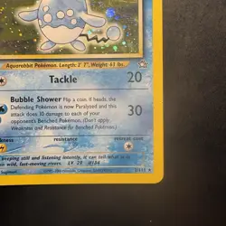 Pokemon Vintage Holo Azumarill Neo Genesis 2/111 WotC Swirl 2000 - Image 4