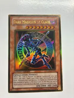 USA Seller Yugioh Dark Magician of Chaos GLD1-EN016 Limited Edition Gold Rare LP - Image 1