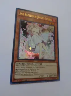 Ash Blossom & Joyous Spring DUDE-EN003 (Ultra Rare, 1st Edition, Lightly Played) - Image 1