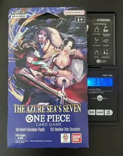 One Piece OP-14 The Azure Sea’s Seven Sleeved Booster Pack - Heavy (37.29g) -NEW - Image 1