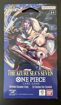 One Piece OP-14 The Azure Sea’s Seven Sleeved Booster Pack - Heavy (37.29g) -NEW - Image 2
