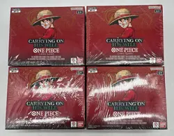 Lot of (4) One Piece TCG OP-13 Carrying On His Will Booster Boxes SEALED ENGLISH - Image 1
