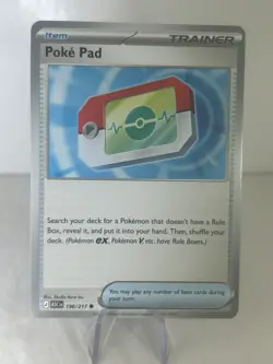 Pokemon TCG Poke Pad Trainer-Item Card 198/217 English Regular 2023 - Image 1