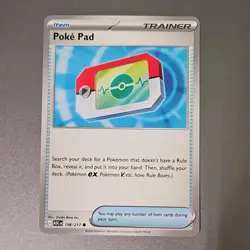 Pokemon TCG Poke Pad Trainer Item Card 198/217 - Image 1