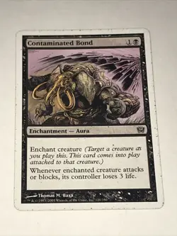 MTG Magic the Gathering Contaminated Bond Card - Image 1